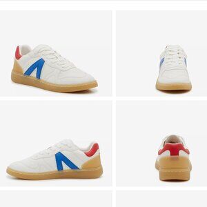 Women's MIA Vesta Lace Up Court Sneakers Color Block White / Blue / Red Size 8.8